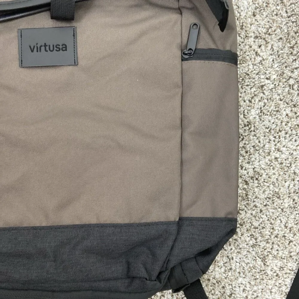Origaudio El Dorado Roll Top Backpack Bag NEW Brown/Black Multi Pocket Laptop